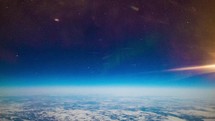 aurora borealis from a plane 