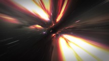 Wormhole Through Cosmic Space Loop - Animation