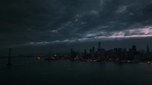 San Francisco aerial view during twilight