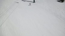 ski lift and skiers 
