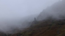 Mist Moving Over Rock Formations in the Comeragh Mountains