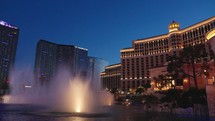 Las Vegas - Circa 2022: The Bellagio. The shooting waters of the Bellagio fountain in Las Vegas, Nevada.

