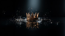 A royal crown of gold falls into the waters—a gilded crown of sonship.