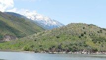 lake and snow capped peaks 