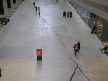 LONDON, UK - CIRCA MARCH, 2008: The Turbine Hall which once housed the electricity generators of the power station is now a huge open public space part of Tate Modern art gallery in South Bank