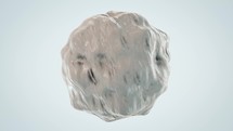 3D Ice Ball, Snow Ball, Goo Sphere Slowly Morphing Shape, Bio Technology	