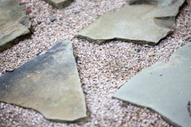 Crushed granite rock texture