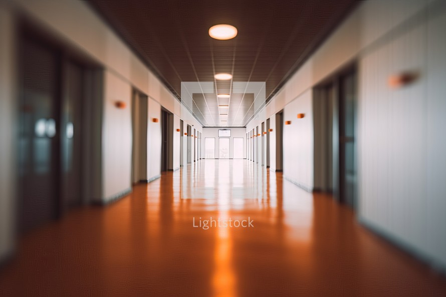 Blur Image Background of Corridor