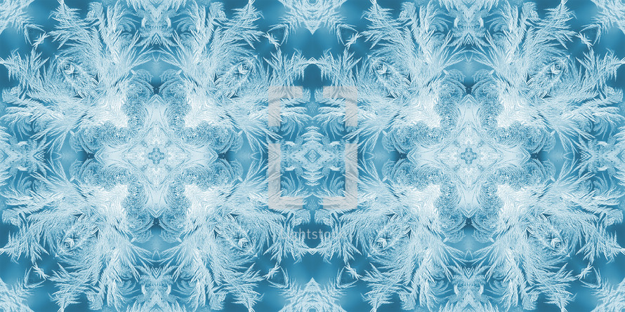 blue lacy frost medallion pattern seamless tile