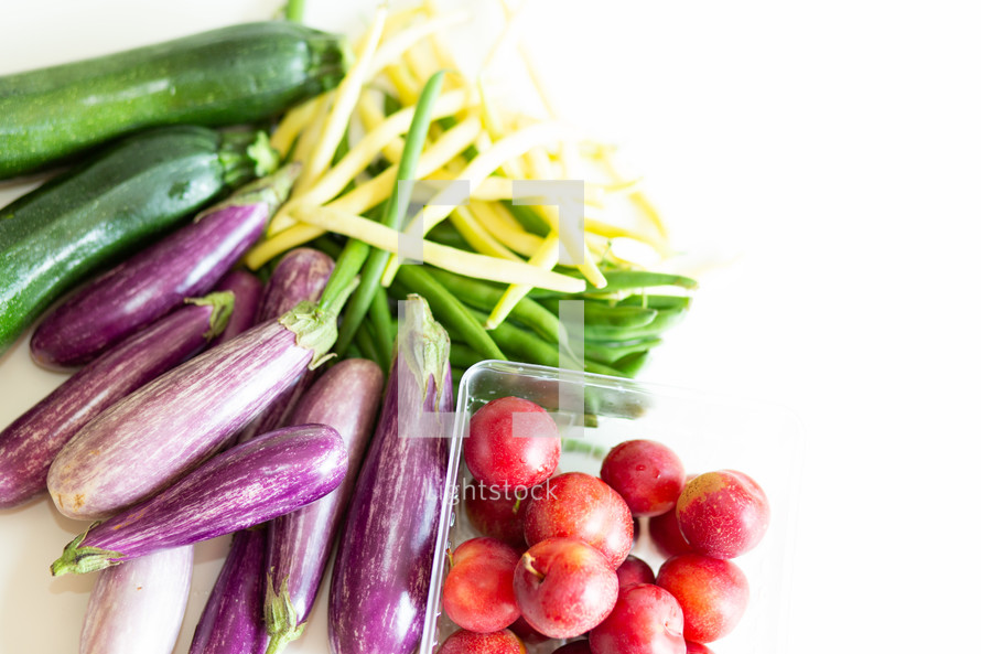 colorful fruits and vegetables 