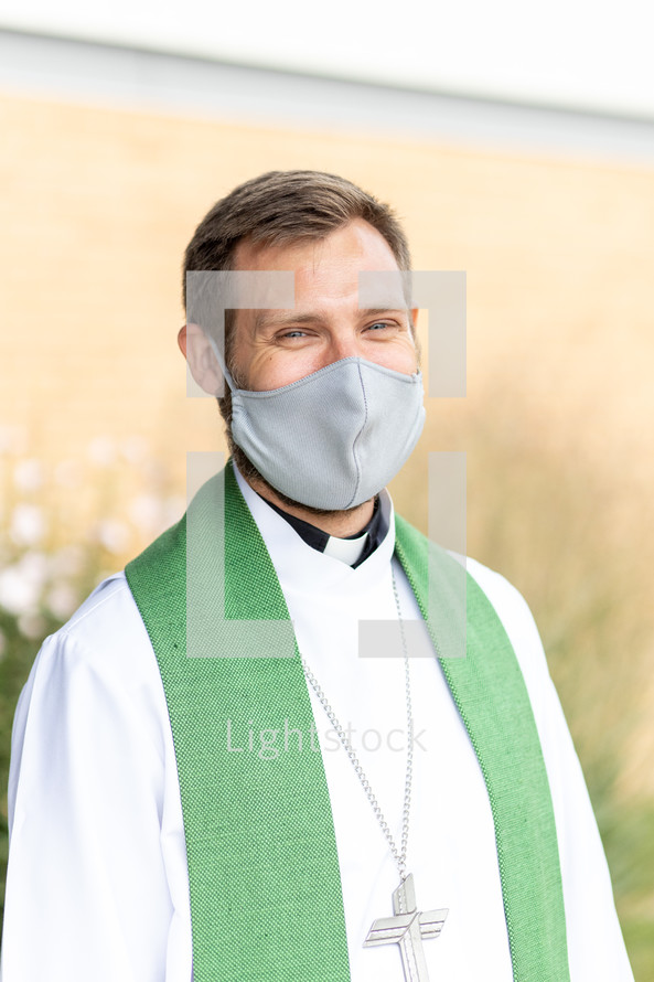 Lutheran pastor in a mask 