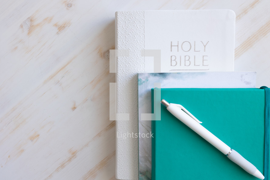 Holy Bible and journal 
