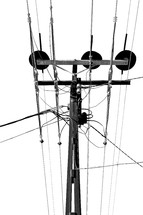 power lines and electrical poles 