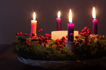 advent wreath with four candles 
