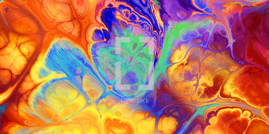flowing, marbled rainbow abstract background 