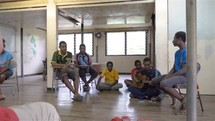 Bible study and song in Papua New Guinea 