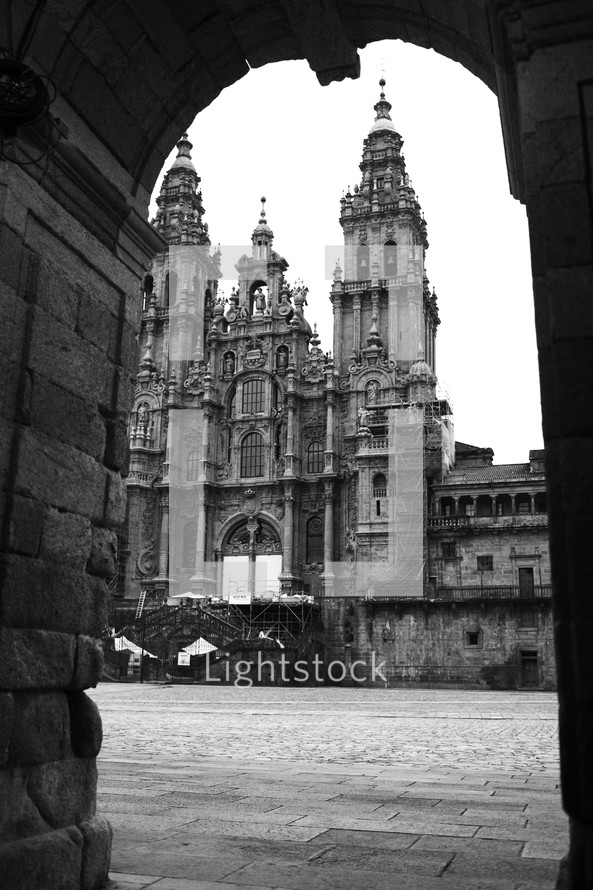 A cathedral in Santiago de Compostela