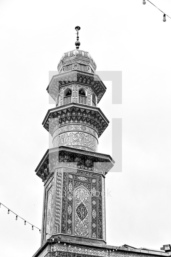 old mosque tower in Iran 