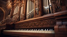 Piano Keys Of A Church Organ 