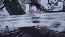 Railway repair in snow