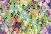 abstract stained glass pattern background, rounded grid effect with depth, like screens
