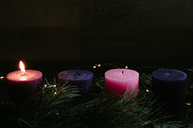one advent candle 