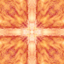 orange tie dye cross design