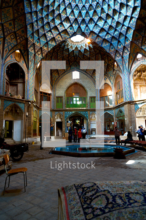 interior of a mosque in Iran 