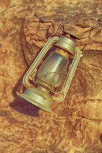 lantern on rock 