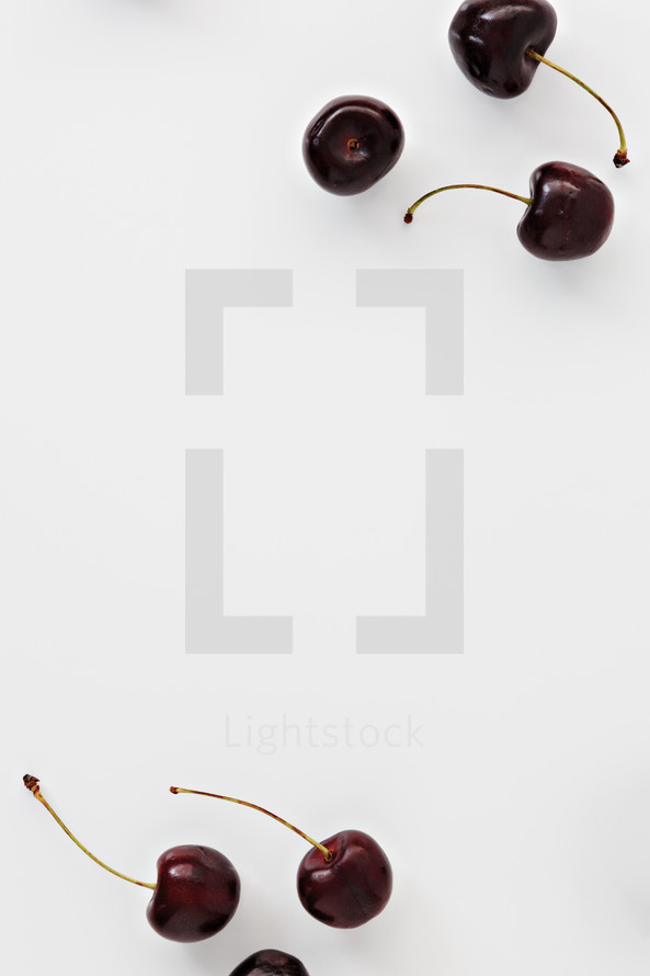 cherries on white 