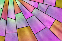 radiating stained glass illustration bright