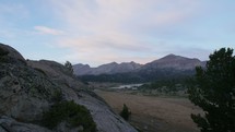 mountain peaks time-lapse at sunset 