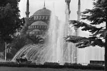 fountain in front of the Blue Mosque