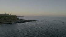 early morning cliffs along a coastline 