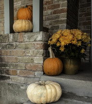 Pumpkins on porch