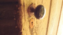 doorknob on an old door 