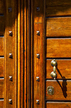 wood door and knocker 