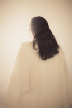 The resurrected Christ -- Jesus facing the light.