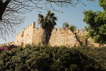 Wall of Jerusalem - to the left is the Zion Gate