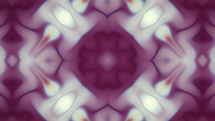 White and purple Kaleidoscope abstract pattern animation, seamless loop	