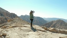 Photographer shooting Jordan's landscape 