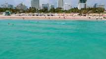 aerial view over South Beach Miami, Florida 