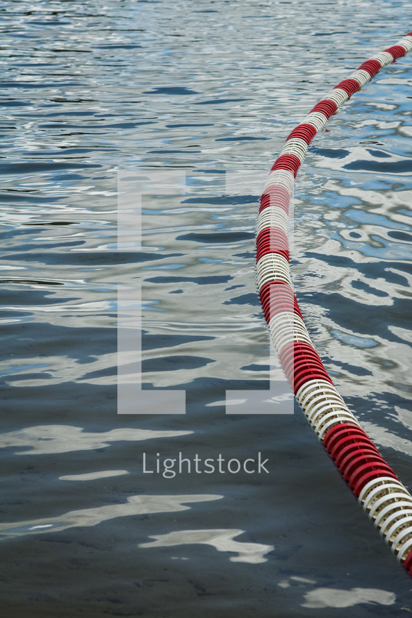 boundary line on lake water 
