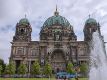 BERLIN, GERMANY - CIRCA MAY 2014: Tourists visiting the Berliner Dom cathedral church in Berlin Germany