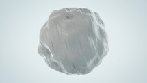 Animation Of Icy Snowball Floating and Spinning. 