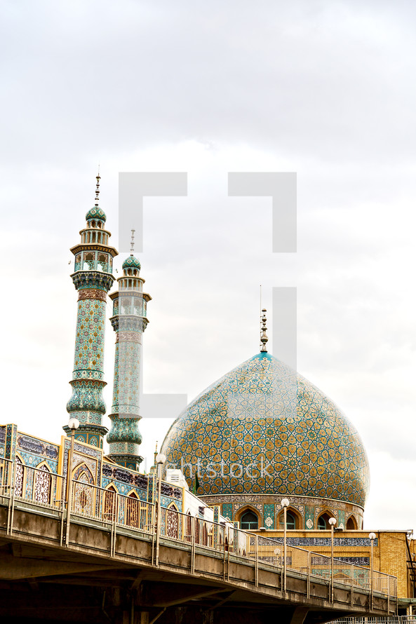 ornate mosque in Iran 