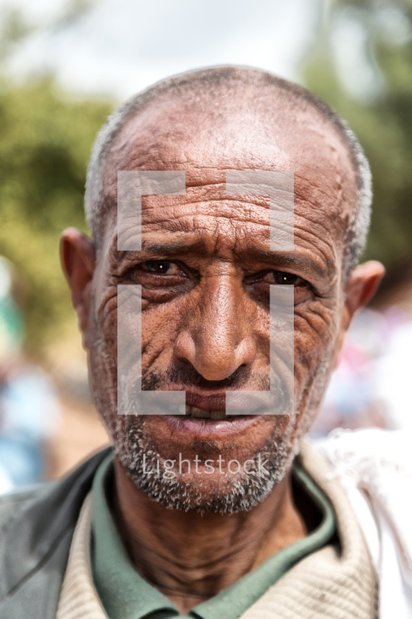 face of a man in Ethiopia 