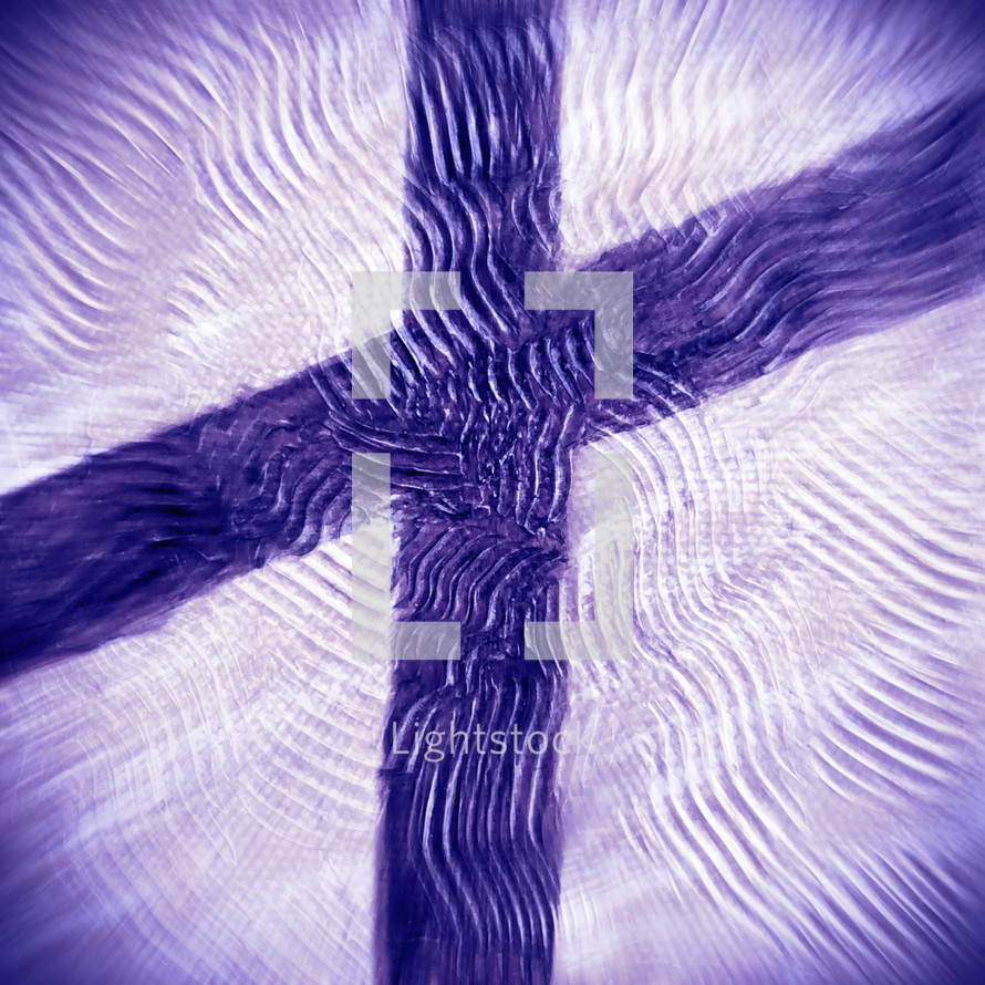 painted textural cross purple with radial blur
