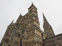 Salisbury Cathedral (aka Cathedral Church of the Blessed Virgin Mary) in Salisbury, UK