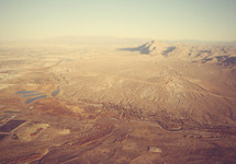 aerial view over Nevada landscape 